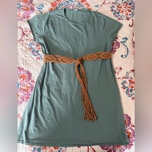 J. Crew Sage Green Tee Shirt Dress